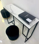 Interior Ave - Stone Marble Console - Marble & Black – view 3