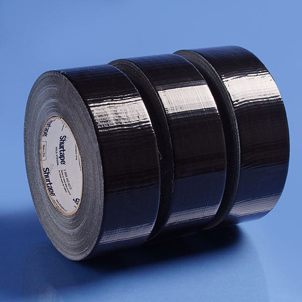 10 Pack Black Duct Tape 50m x 44mm Cloth - Ideal for Building, Photography, Electrical, Music