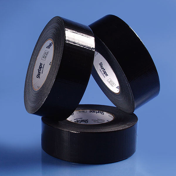 10 Pack Black Duct Tape 50m x 44mm Cloth - Ideal for Building, Photography, Electrical, Music