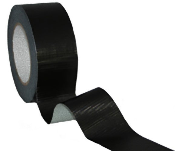 2 Pack Black Duct Tape 50m x 44mm Cloth - Ideal for Building, Photography, Electrical, Music Industries