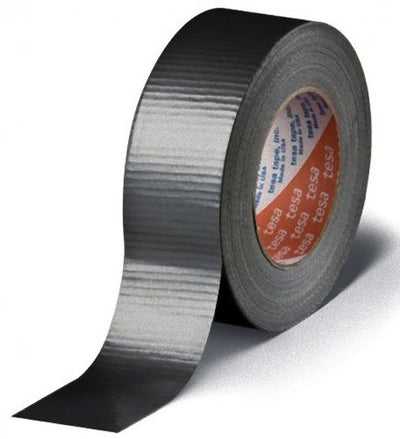5 Pack Black Duct Tape 50m x 44mm Cloth - Waterproof, UV Resistant, Ideal for Building & Music Industries