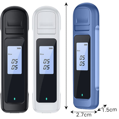 V382 Alcohol Breathalyzer Tester LCD Display, No Mouthpiece, Quick Detection, Black, Pocket Size