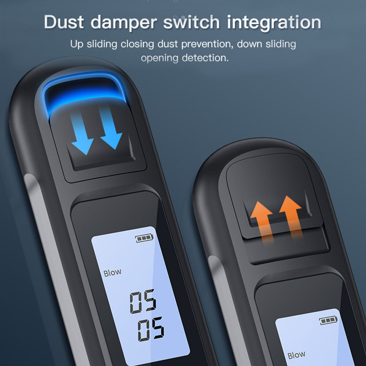 V382 Alcohol Breathalyzer Tester LCD Display, No Mouthpiece, Quick Detection, Black, Pocket Size