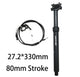 ZOOM SPD-802 Adjustable Height via Thumb Remote Lever - Internal Cable 27.2mm Diameter 80mm Travel Dropper Seatpost – view 2