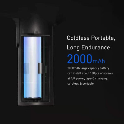 Xiaomi Mijia 3.6V Cordless Screwdriver 2000mAh, 5N.m Torque, 12 S2 Bits, Magnetic Motor, USB-C Charging