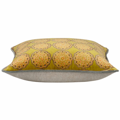 Duffy Mustard and Grey Cushion Cover - Auzzistore