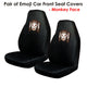 Pair of Emoji Car Front Seat Covers Monkey Face – view 2