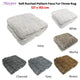 Harper Soft Ruched Pattern Faux Fur Throw Rug 127 x 152 cm Brown – view 2