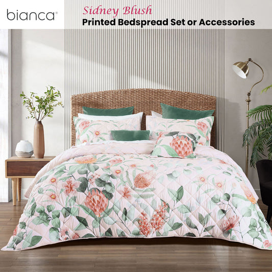 Bianca Sidney Blush Printed Floral Bedspread Set Queen – view 2 - Auzzistore