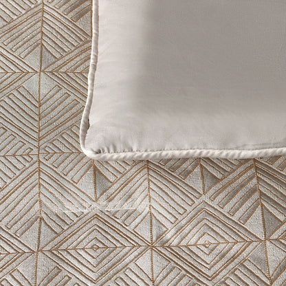 Bianca Bellagio Gold 6 Pcs Jacquard Geometric Comforter Set Super King