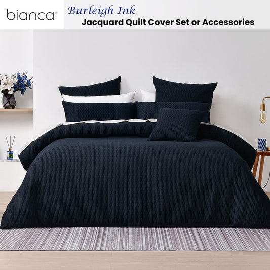 Bianca Burleigh Ink Jacquard Quilt Cover Set King – view 2 - Auzzistore