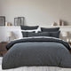 Bianca Hallston Charcoal Pre-Washed Cotton Quilt Cover Set King