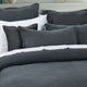Bianca Hallston Charcoal Pre-Washed Cotton Quilt Cover Set Super King – view 3