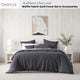 Bianca Kahlani Charcoal Waffle Quilt Cover Set King – view 2