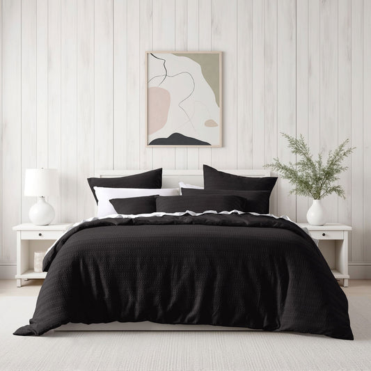 Bianca Kahlani Chocolate Waffle Quilt Cover Set Double - Auzzistore