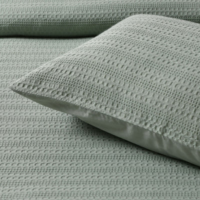 Bianca Kahlani Sage Waffle Quilt Cover Set Double