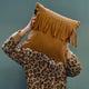 KAAT Amsterdam Frey Brown Square Filled Cushion 40cm x 40cm – view 4