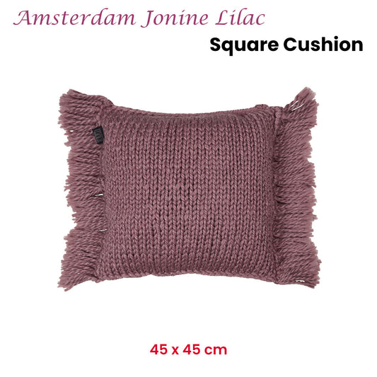 KAAT Amsterdam Jonine Lilac Square Filled Cushion 45cm x 45cm – view 2 - Auzzistore