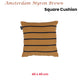 KAAT Amsterdam Myron Brown Stripe Square Filled Cushion 40cm x 40cm – view 2