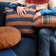 KAAT Amsterdam Nissa Multi Stripe Square Filled Cushion 45cm x 45cm – view 2