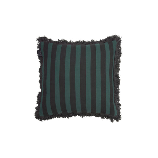 KAAT Amsterdam Viggo Green Stripe Square Filled Cushion 45cm x 45cm - Auzzistore