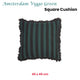 KAAT Amsterdam Viggo Green Stripe Square Filled Cushion 45cm x 45cm – view 2