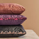 KAAT Amsterdam Boline Aubergine Velvet Oblong Filled Cushion 40cm x 60cm – view 5