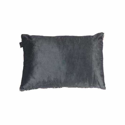 KAAT Amsterdam Julan Anthracite Velvet Oblong Filled Cushion 40cm x 60cm - Auzzistore