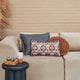KAAT Amsterdam Julan Anthracite Velvet Oblong Filled Cushion 40cm x 60cm – view 5