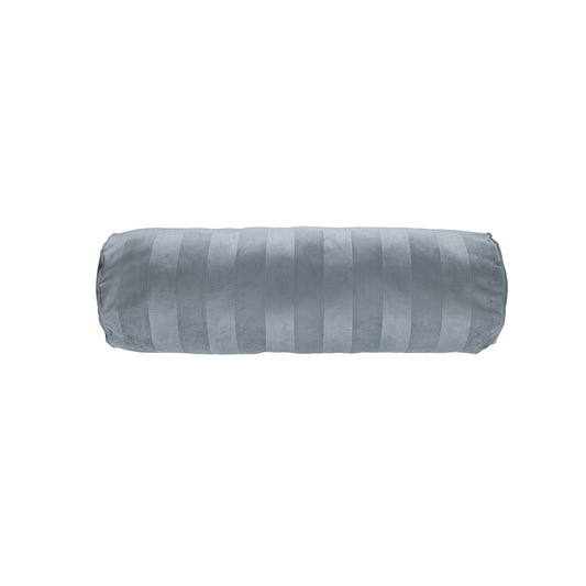 KAAT Amsterdam Softy Stripe Blue Grey Oblong Neckroll Filled Cushion 22cm x 70cm - Auzzistore