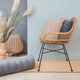 KAAT Amsterdam Softy Stripe Blue Grey Oblong Neckroll Filled Cushion 22cm x 70cm – view 3