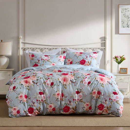 Ardor Amelie Multi Floral Printed Quilt Cover Set King - Auzzistore