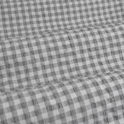 Ardor Rowe Grey Textured Seersucker Quilt Cover Set Queen