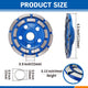Diamond Grinding Wheel 4.5" 115mm, 22mm Hole, Durable Turbine Design for Concrete & Stone - V465-86180 – view 2