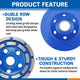Diamond Grinding Wheel 4.5" 115mm, 22mm Hole, Durable Turbine Design for Concrete & Stone - V465-86180 – view 5