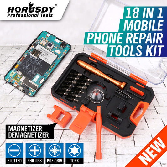 HORUSDY 18 in 1 Mobile Phone Repair Kit V465-94181 with Magnetic Screwdriver & Pry Tools