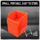 6Pc Pegboard Bins Peg Board Parts Storage With Steel Hooks Tools Organiser Tray – view 8
