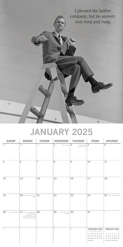 Witty One Liners - 2025 Square Wall Calendar 16 Months Premium Planner New Year