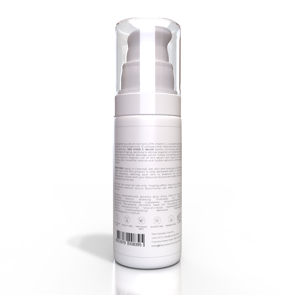 20% VIVID C SERUM – 30 ml | Brightening Antioxidant Boost with Vitamin C & Evening Primrose Oil