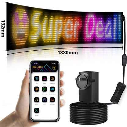 Programmable LED Matrix Panel Flexible Screen IP65 with APP Control 192*1330mm
