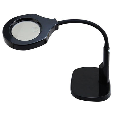 Adjustable LED Desk Magnifier Lamp 220V, 6X/12X Magnification, Flexible Design, Natural Light