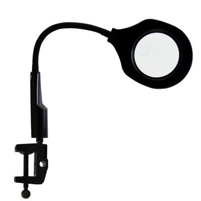 Adjustable LED Desk Magnifier Lamp 220V, 6X/12X Magnification, Flexible Design, Natural Light