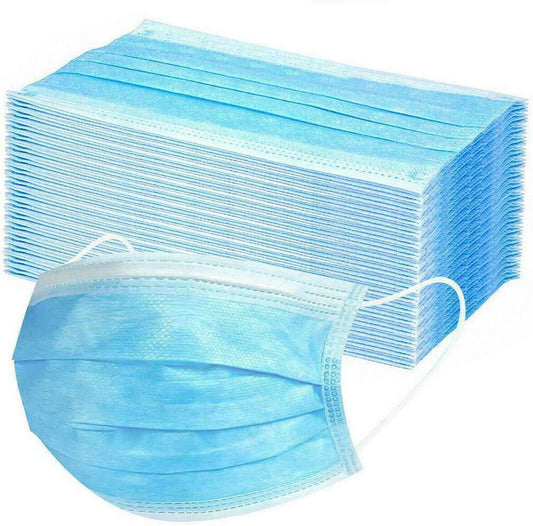 50x Disposable Surgical Face Mask Dust Mouth Guard 3 Ply Air Purifying - Auzzistore