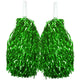Green Metallic Cheerleading Pom Poms – Set of 2 w/ Easy-Grip Handles Australia Day – view 2