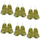 Yellow Metallic Cheerleading Pom Poms – Set of 6 with Easy-Grip Handles Australia Day – view 2