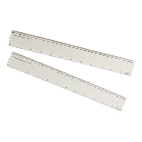 Bio Ruler 30cm Eco-Friendly Biodegradable Corn Starch with Enviro Message - White