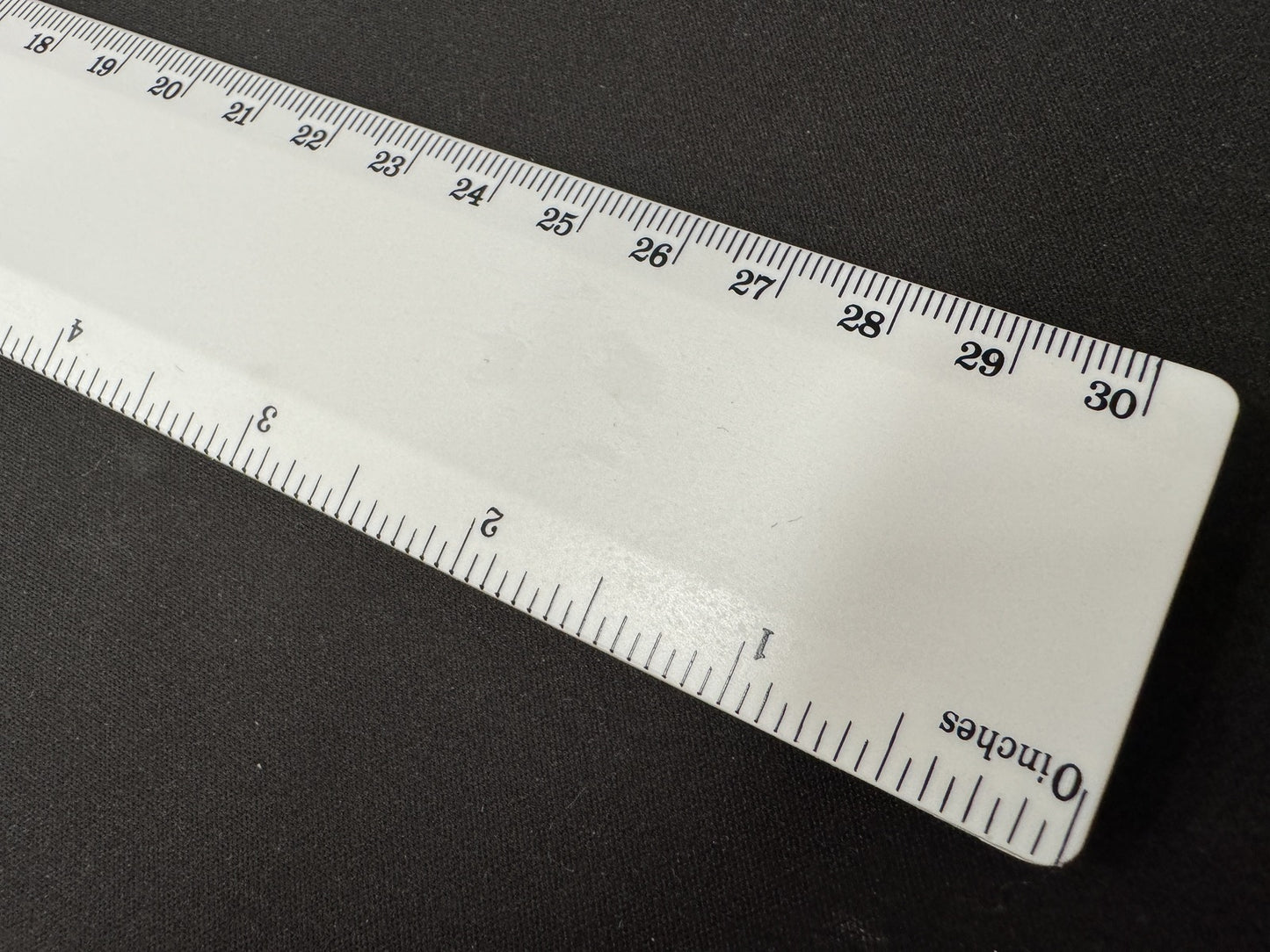 Bio Ruler 30cm Eco-Friendly Biodegradable Corn Starch with Enviro Message - White