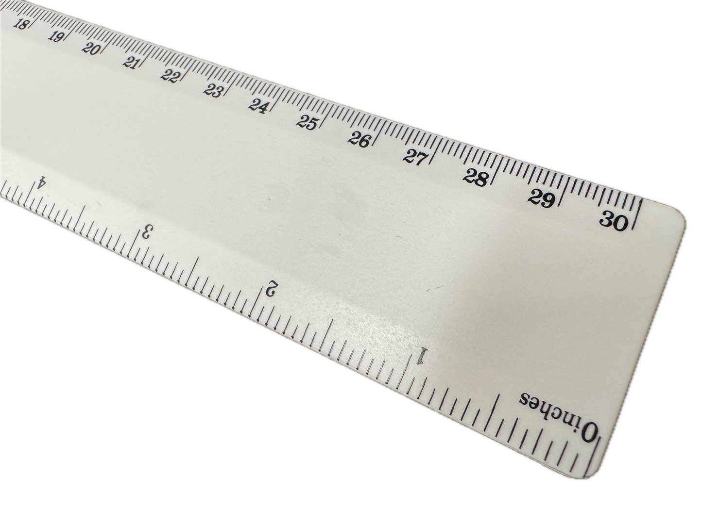 Bio Ruler 30cm Eco-Friendly Biodegradable Corn Starch with Enviro Message - White