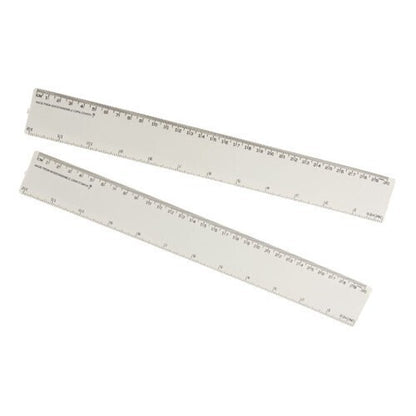 Bio Ruler 30cm Eco-Friendly Biodegradable Corn Starch with Enviro Message - White