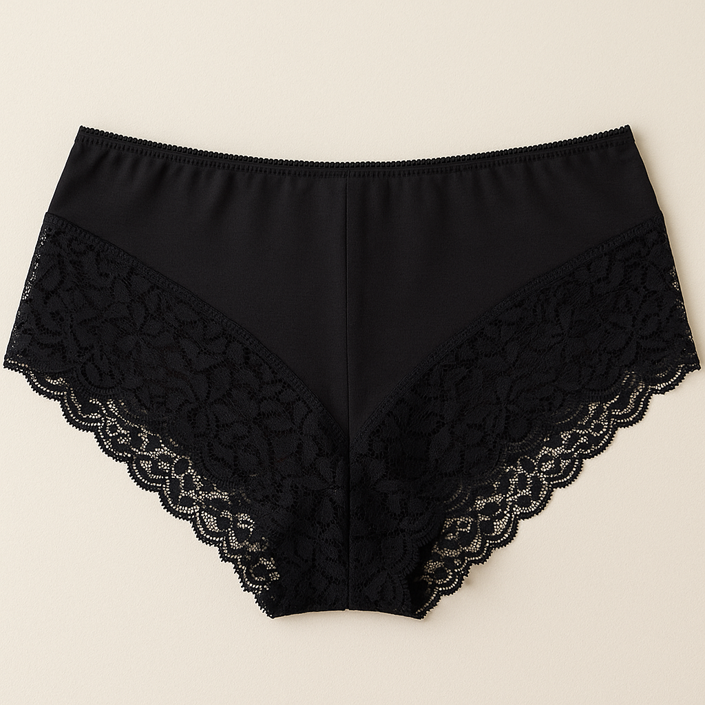 3x Womens Lace Boyshort Boyleg Full Briefs Underwear Undies in Black - 14